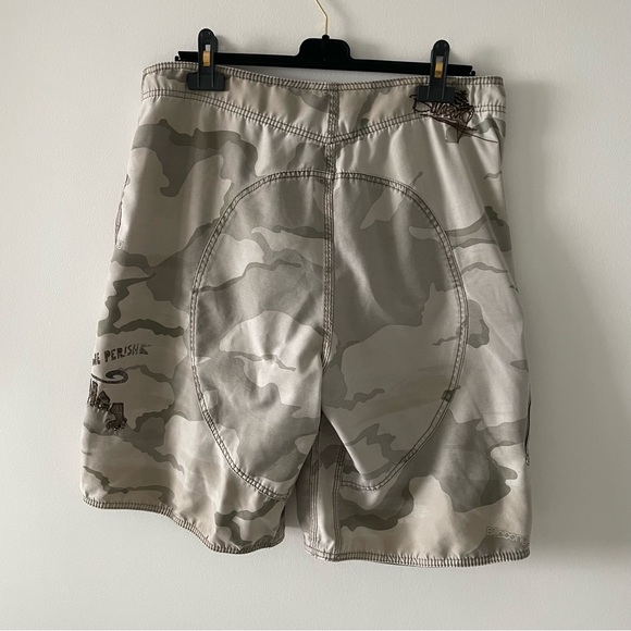 Billabong grey brown multicolour board shorts swim bathing suit sz 36 pocket - Picture 2 of 2